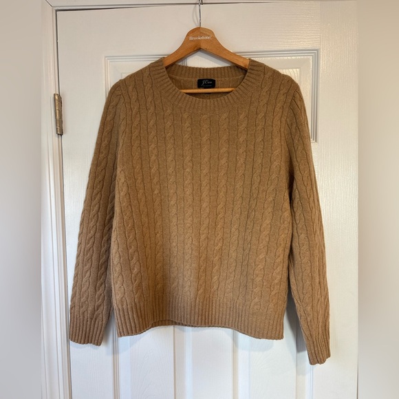 J. Crew Other - J. Crew men's Cashmere cable-knit Sweater Camel size large